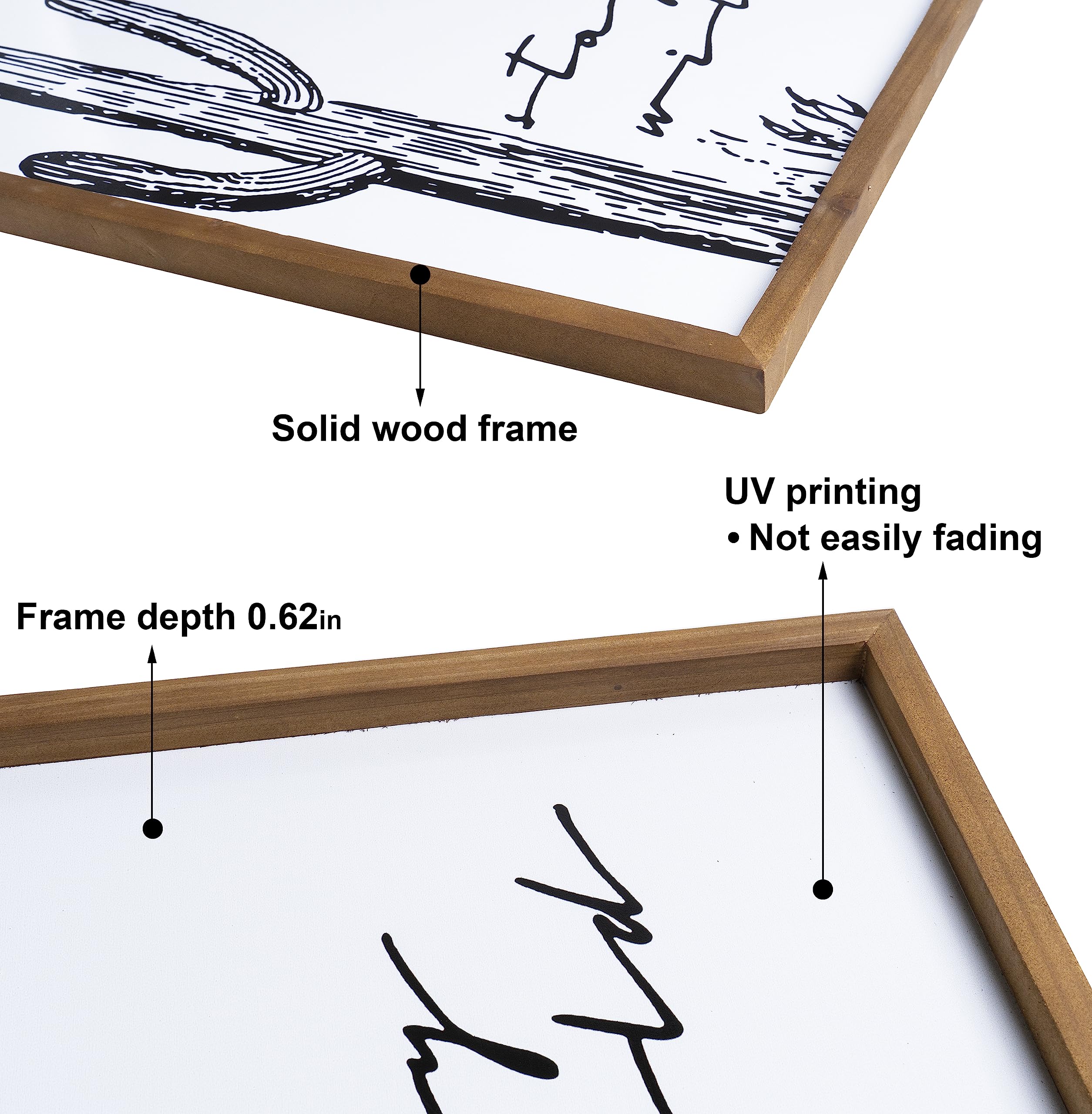 Amazon.com: flangairy Cactus Wall Art, Wood Western Wall Decor